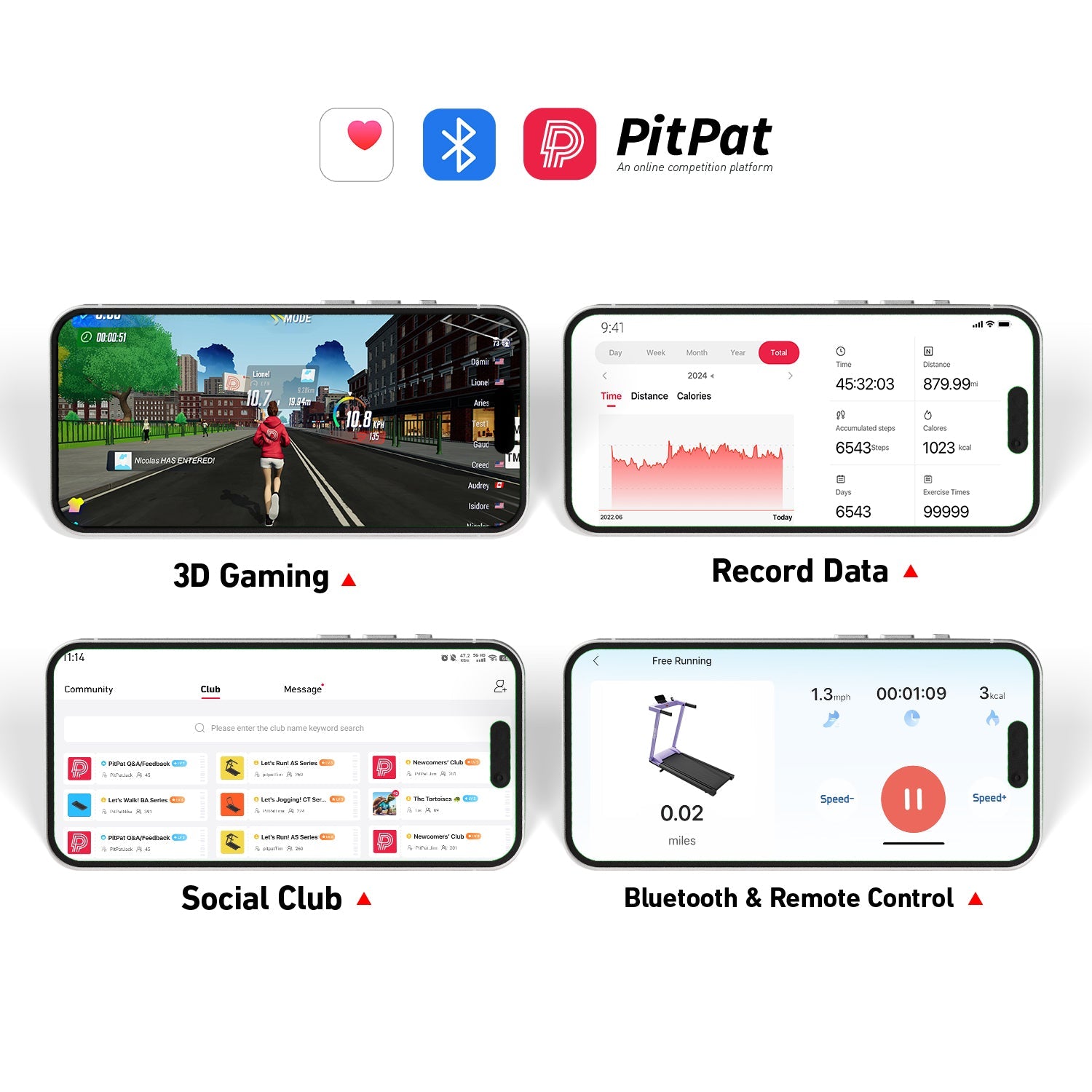 DeerRun All-New 2026 A1 Pro Move+ Smart Foldable Treadmill with 6% Incline & NFC | 350 lbs, 10 mph, Black