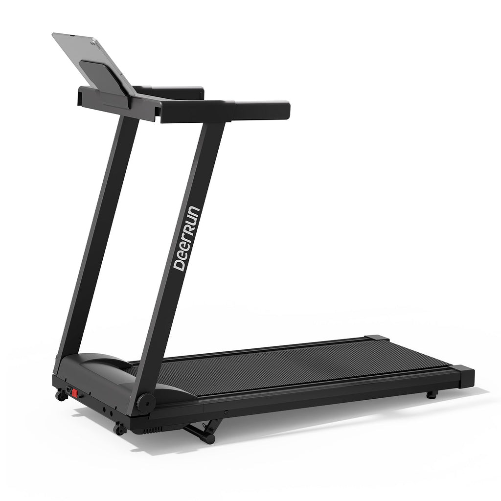 DeerRun All-New 2026 A1 Pro Move+ Smart Foldable Treadmill with 6% Incline & NFC | 350 lbs, 10 mph, Black